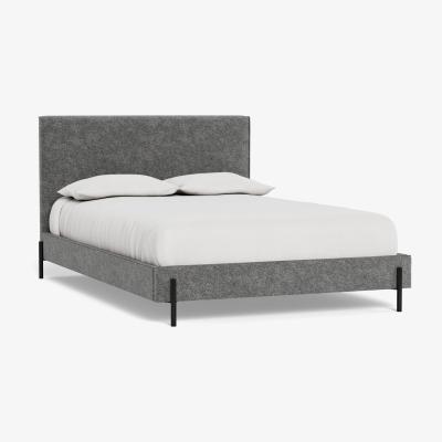 Heal's Heal's Tortona Super King Bed Melton Wool Shale Black Feet
