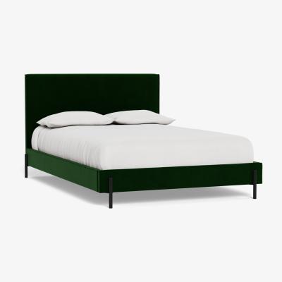 Heal's Heal's Tortona Super King Bed Smart Velvet Forest Black Feet