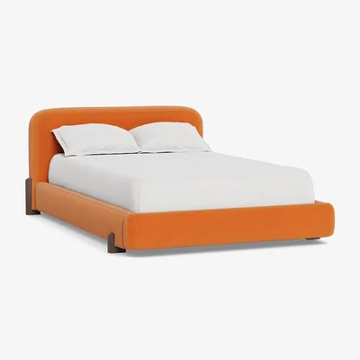 Heal's Heal's Nuvola Super King Bed Tejo Recycled Zinnia Black Painted Feet - Heal's UK Bedroom Furniture