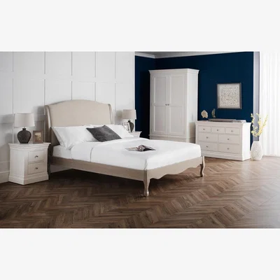 Olivia's Olivia's Camilo Super Kingsize Bed Frame in Oatmeal Linen