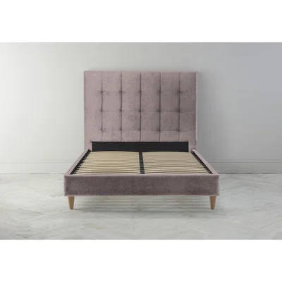 Perch and Parrow Hopper 6' Super King Ottoman Bed Frame in Blush Pink