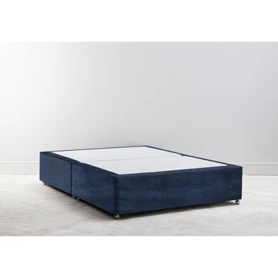 Perch and Parrow Buxton 6' Super-King Size Bed Base in Blue Lavender