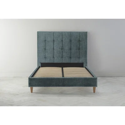 Perch and Parrow Hopper 6' Super King Ottoman Bed Frame in Turtle Green