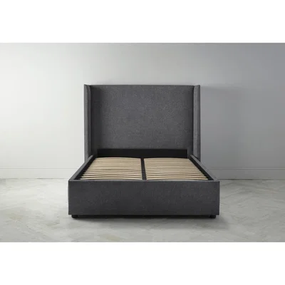 Perch and Parrow Suzie 6' Super King Ottoman Bed Frame in Crow Black