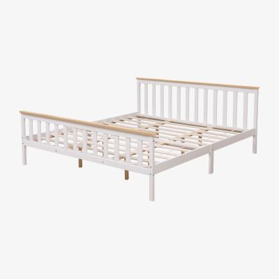 The Range Somnium White Shaker Wooden Bed Frame - Natural / Superking