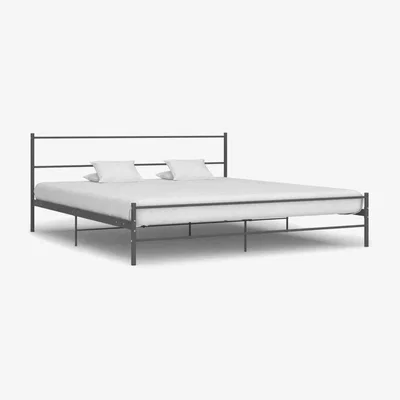 The Range 6 FT Super King Metal Bed  - Grey