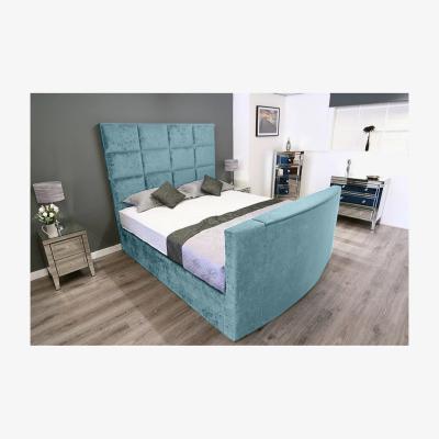 The Range Lurvi Plush TV Bed Frame - Duck Egg / Superking