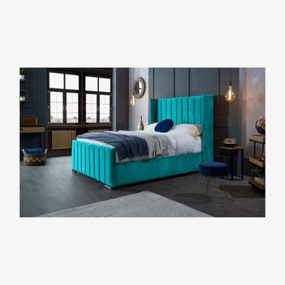 The Range Meriso Plush Bed Frame - Teal / Superking