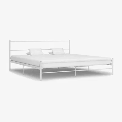 The Range 6 FT Super King Metal Bed  - White