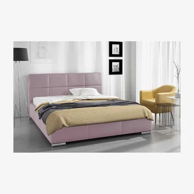 The Range Solomia Upholstered Plush Velvet Bed Frame - Pink / Super King