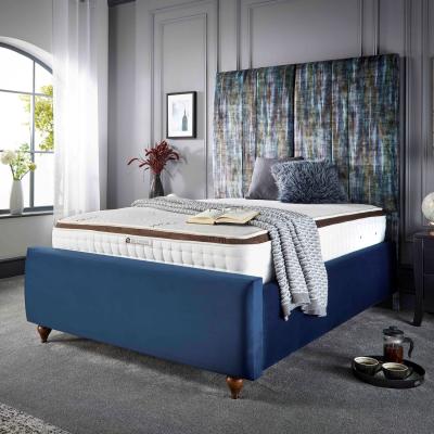 The Range Lucia Design Luxury Velvet Uphosltered Bed Frame - Navy / Superking