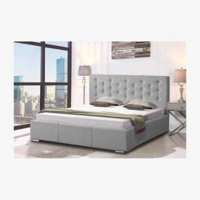 The Range Olivia Upholstered Plush Velvet Bed Frame - Grey / Superking