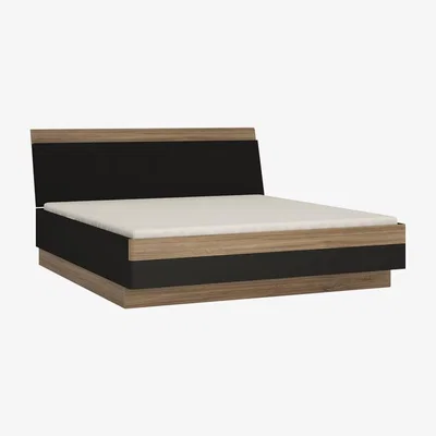 The Range Jonas & James Orlando Bed - Stirling Oak / black / Super King