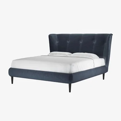 Sofa.com Audrey Super King Bed in Skyfall Cotton Matt Velvet