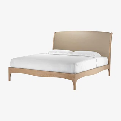 Sofa.com Emilia Super King Bed in Coconut Soft Leather - sofa.com
