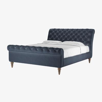 Sofa.com Knightsbridge Super King Bed in Skyfall Cotton Matt Velvet