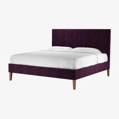Sofa.com Avery 130cm Super King Bed in Plum Smart Velvet - sofa.com