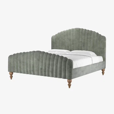 Sofa.com Bella Super King Bed in Moonstone Speckled Chenille