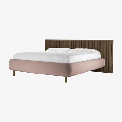 Sofa.com Florence Super King Bed in Orchid Cotton Matt Velvet - sofa.com