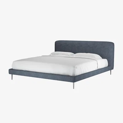 Sofa.com Lucy Super King Bed in Azure Florence Textured Weave