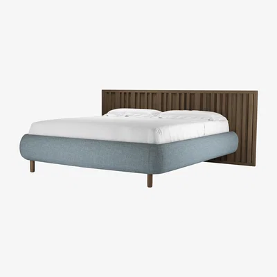 Sofa.com Florence Super King Bed in Hydrangea Highland Tweed - sofa.com
