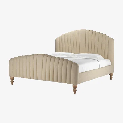 Sofa.com Bella Super King Bed in Shearling Hygge Chunky Weave