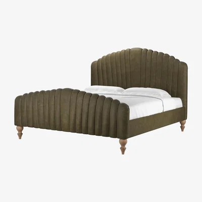 Sofa.com Bella Super King Bed in Dark Moss Antique Leather - sofa.com