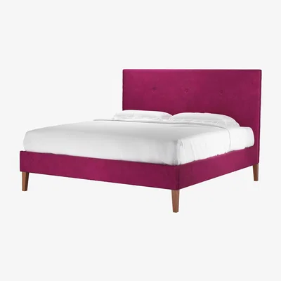 Sofa.com Avery 130cm Super King Bed in Persian Rose Smart Velvet