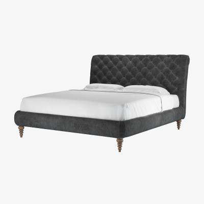 Sofa.com Knightsbridge without Footboard Super King Bed in Raven Speckled Chenille