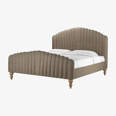 Sofa.com Bella Super King Bed in Pewter Grain Leather - sofa.com