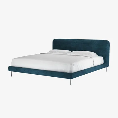 Sofa.com Lucy Super King Bed in Mineral Mist Speckled Chenille