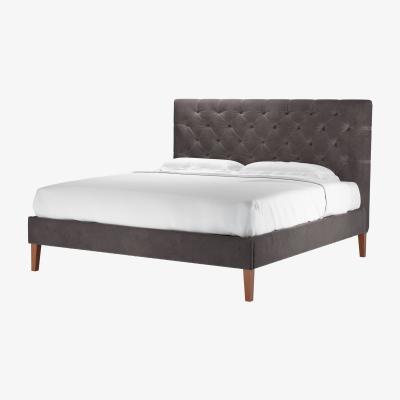 Sofa.com Rosalie 130cm Super King Bed in Shale Aquaclean Clever Velvet