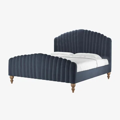 Sofa.com Bella Super King Bed in Skyfall Cotton Matt Velvet