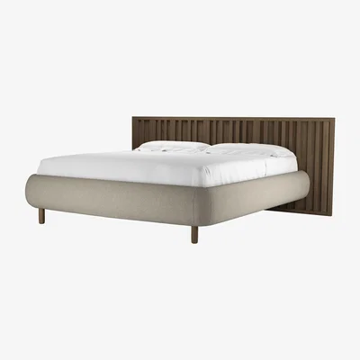 Sofa.com Florence Super King Bed in Salted Caramel Plush Tweed Boucle - sofa.com