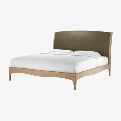 Sofa.com Emilia Super King Bed in Dark Moss Antique Leather - sofa.com