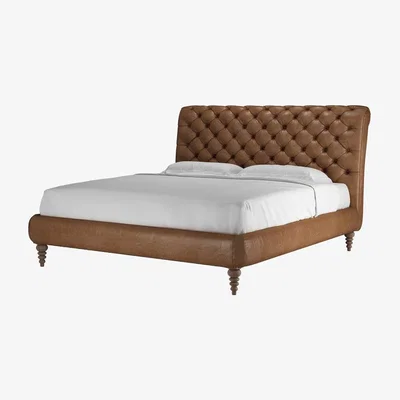 Sofa.com Knightsbridge (No Footboard) Super King Bed in Tan Vintage Leather - sofa.com