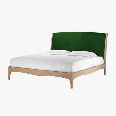 Sofa.com Emilia Super King Bed in Putting Green Aquaclean Clever Velvet