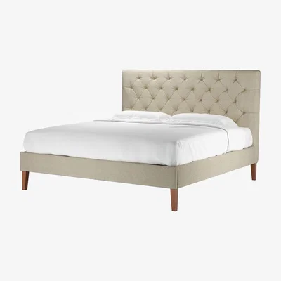 Sofa.com Rosalie 130cm Super King Bed in Pampas Hygge Smart Linen