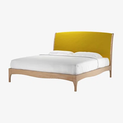 Sofa.com Emilia Super King Bed in Canary Cotton Matt Velvet - sofa.com