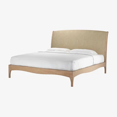 Sofa.com Emilia Super King Bed in Nordic Pine Hygge Chunky Weave