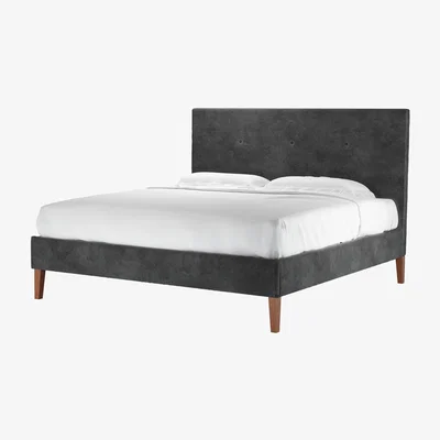 Sofa.com Avery 130cm Super King Bed in Raven Speckled Chenille