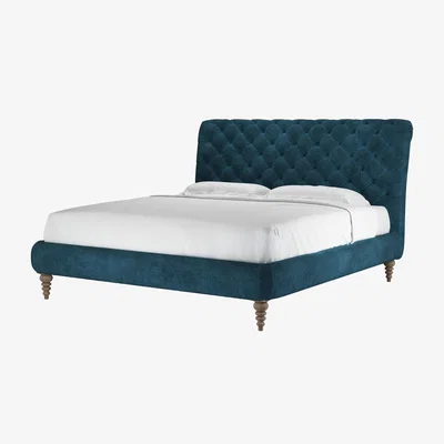 Sofa.com Knightsbridge without Footboard Super King Bed in Mineral Mist Speckled Chenille