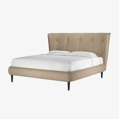 Sofa.com Audrey Super King Bed in Fawn Aquaclean Clever Velvet