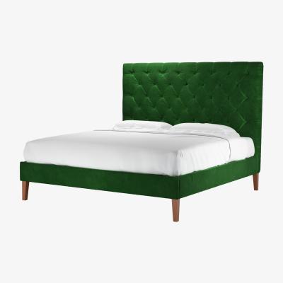 Sofa.com Rosalie 150cm Super King Bed in Putting Green Aquaclean Clever Velvet