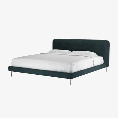 Sofa.com Lucy Super King Bed in Deep Forest Aquaclean Clever Velvet