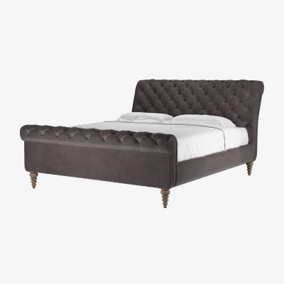 Sofa.com Knightsbridge Super King Bed in Shale Aquaclean Clever Velvet