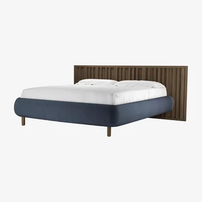 Sofa.com Florence Super King Bed in Skyfall Cotton Matt Velvet