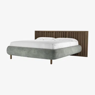 Sofa.com Florence Super King Bed in Moonstone Speckled Chenille