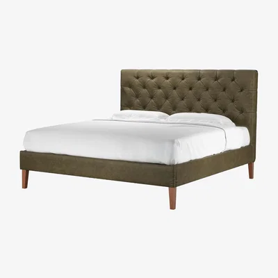 Sofa.com Rosalie 130cm Super King Bed in Dark Moss Antique Leather - sofa.com