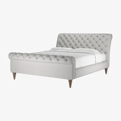 Sofa.com Knightsbridge Super King Bed in Alabaster Brushed Linen Cotton - sofa.com